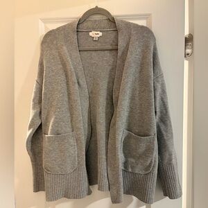 Women's Gray open front cardigan Sweater